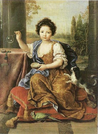 Pierre Mignard Madchen mit den Seifenblasen china oil painting image